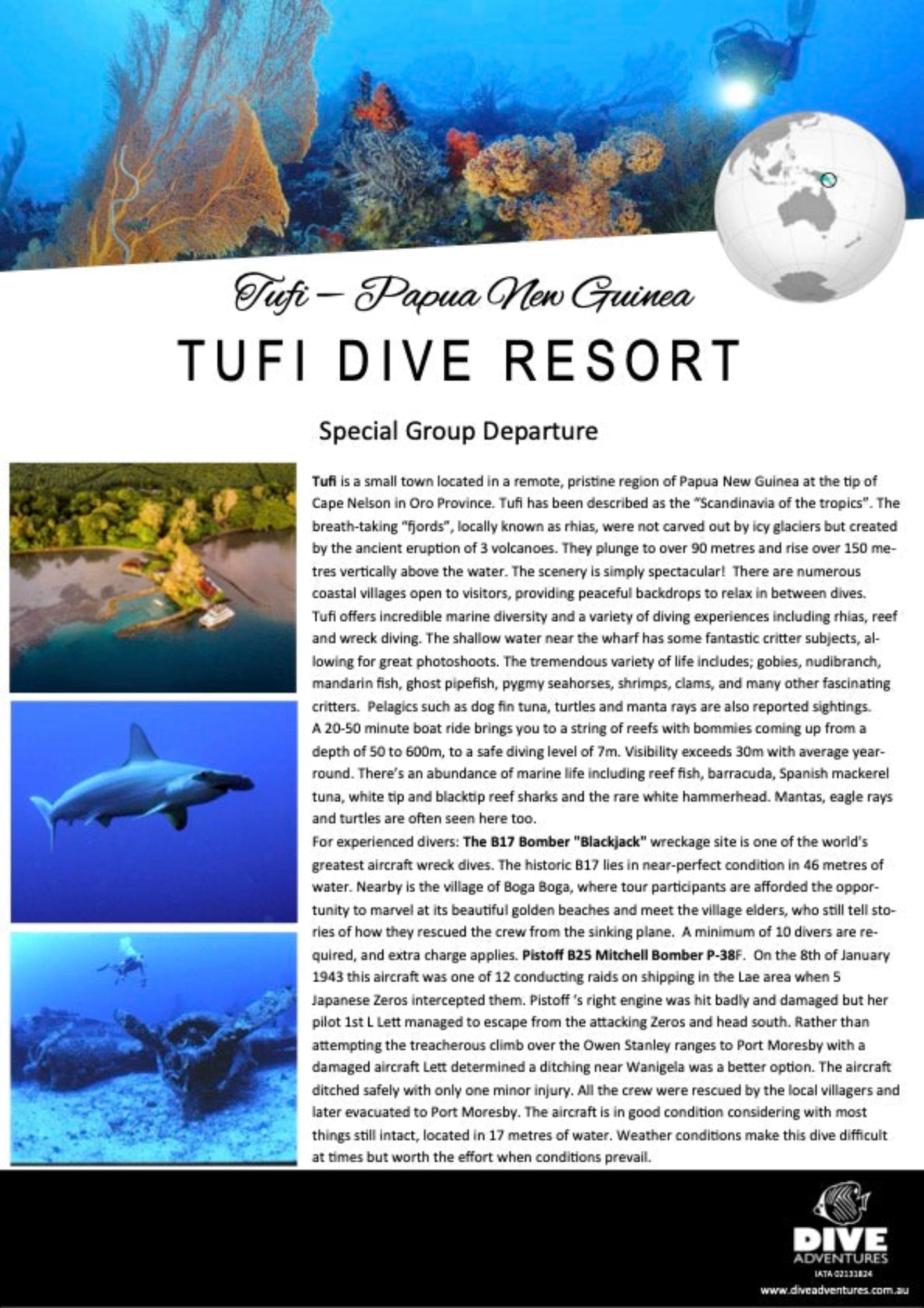 dive tufi resort with Prodive central coast