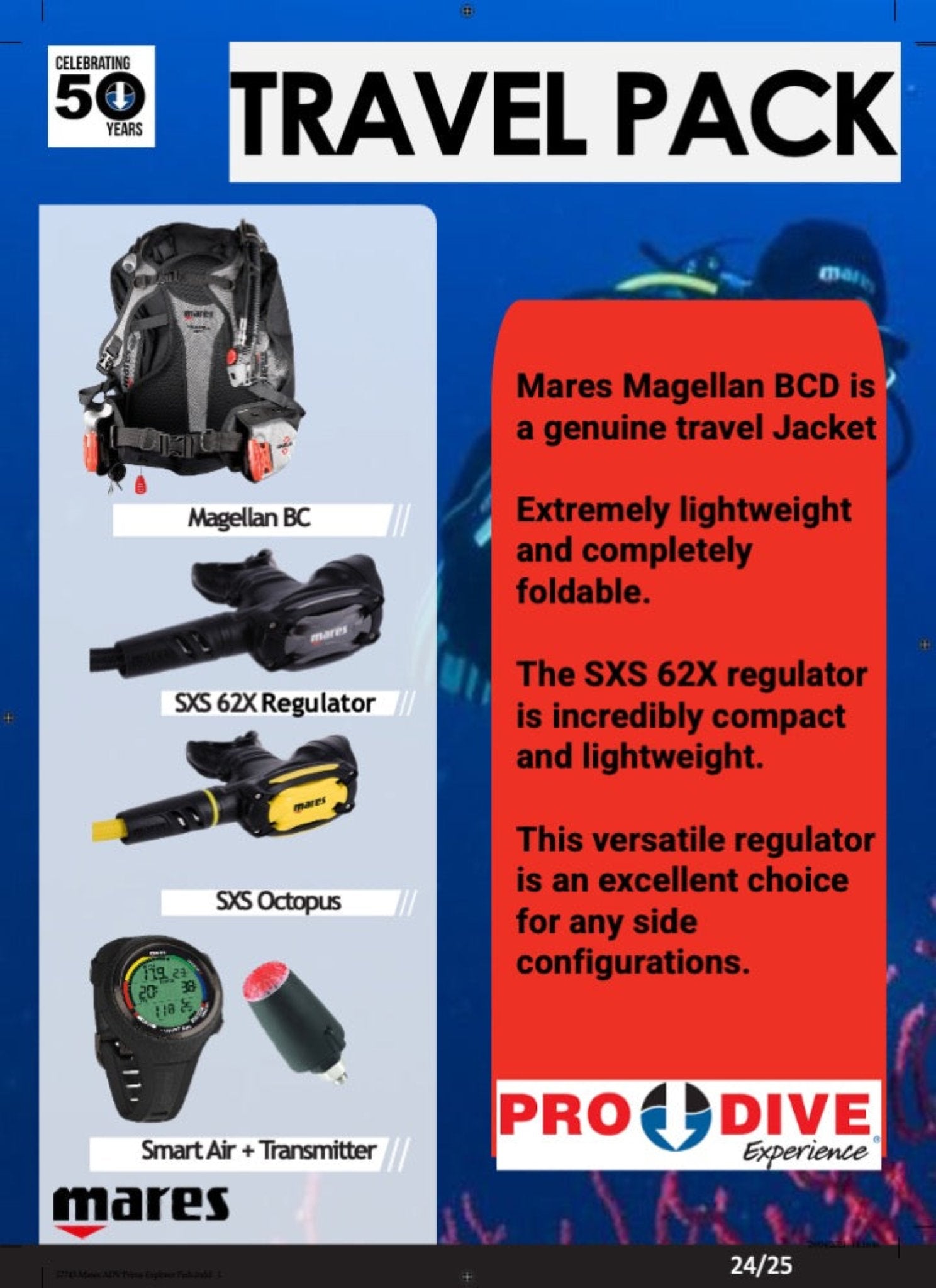 mares magellan sis travel pack